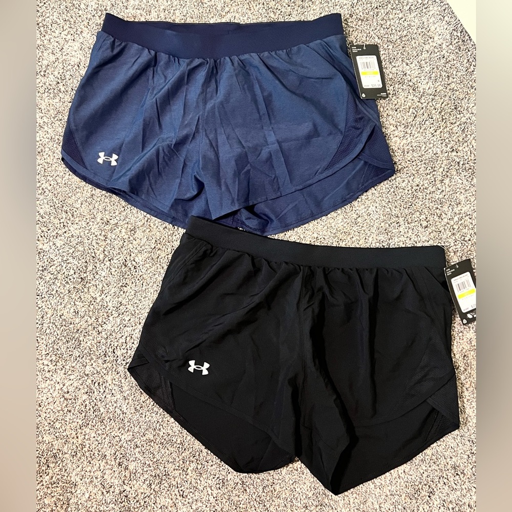Under Armour Women’s Athletic Shorts 2 pair - Navy & Black